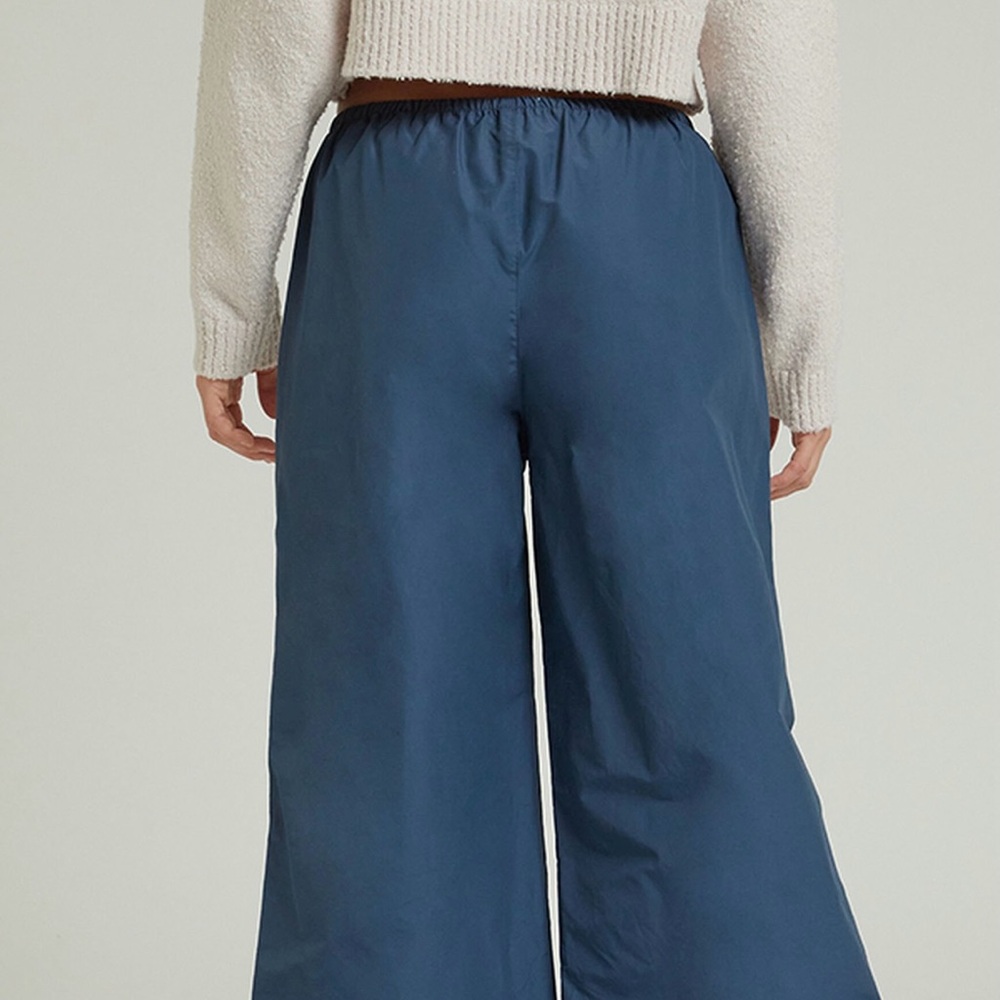 PacSun Navy Wide Leg Track Pants - Picture 4 of 4